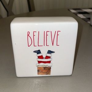 Rae Dunn Believe Block